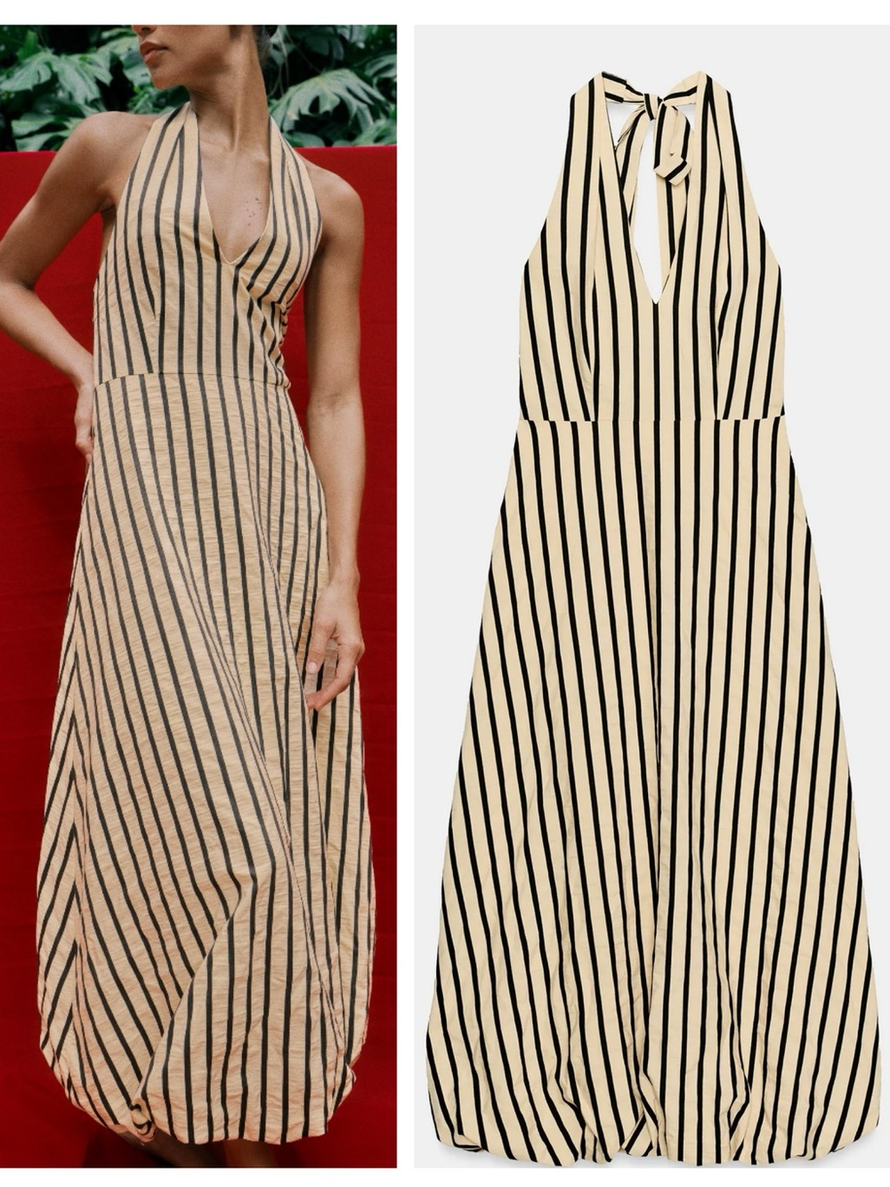 ZARA striped bubble dress